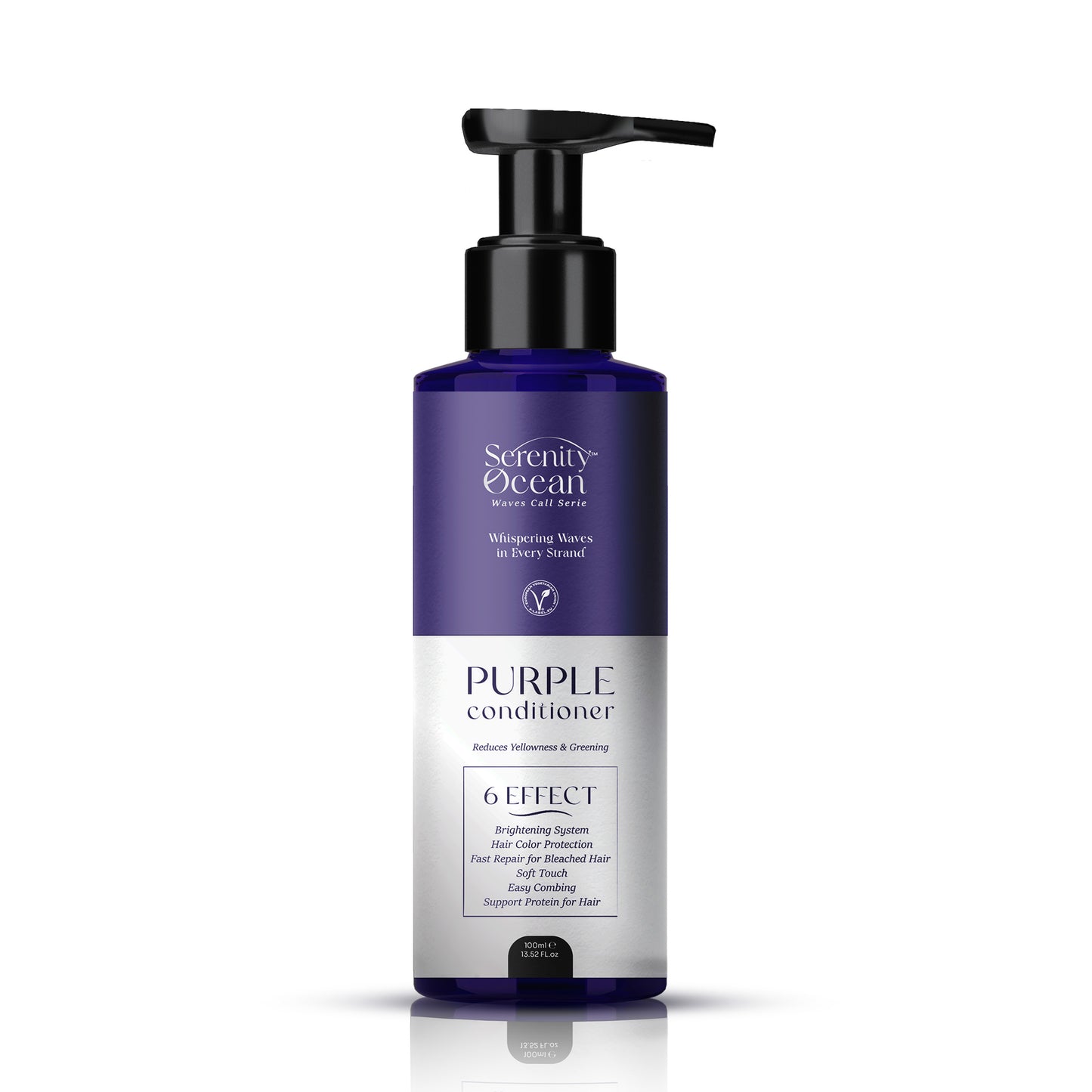 Serenity Ocean Mor Saç Kremi - 100 ml Vegan ve Temiz İçerikli Bakım Ürünü, Turunculaşma karşıtı mor krem