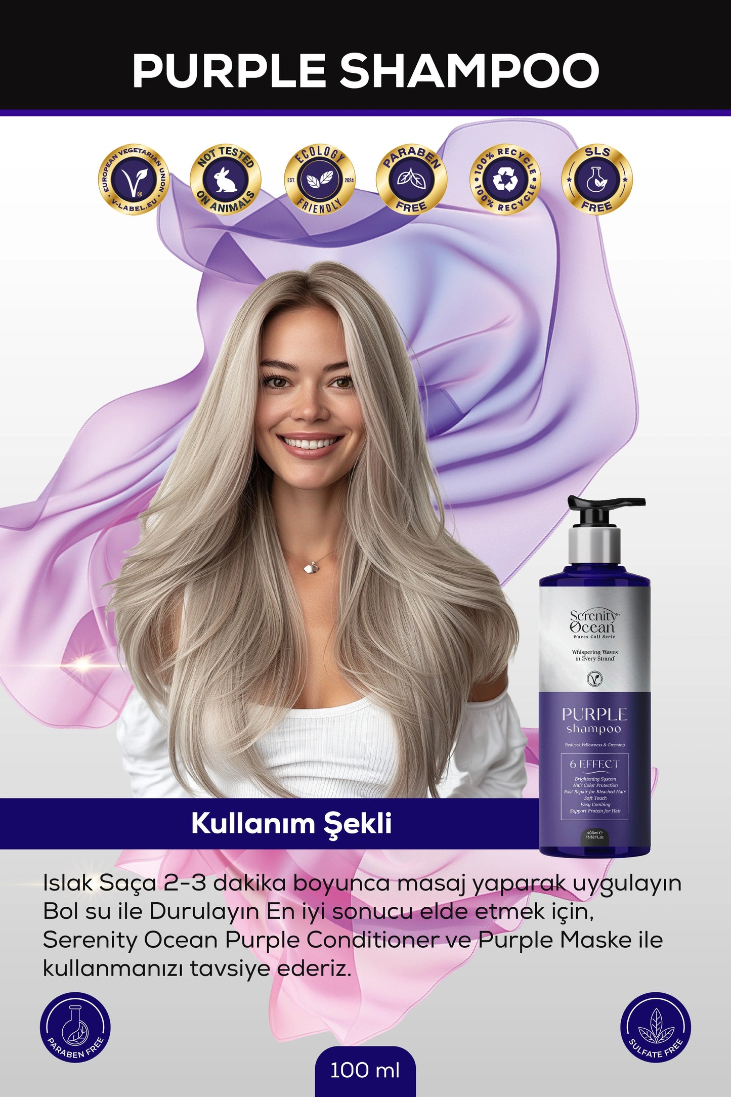 Turunculaşma Karşıtı Mor Şampuan 100 ml