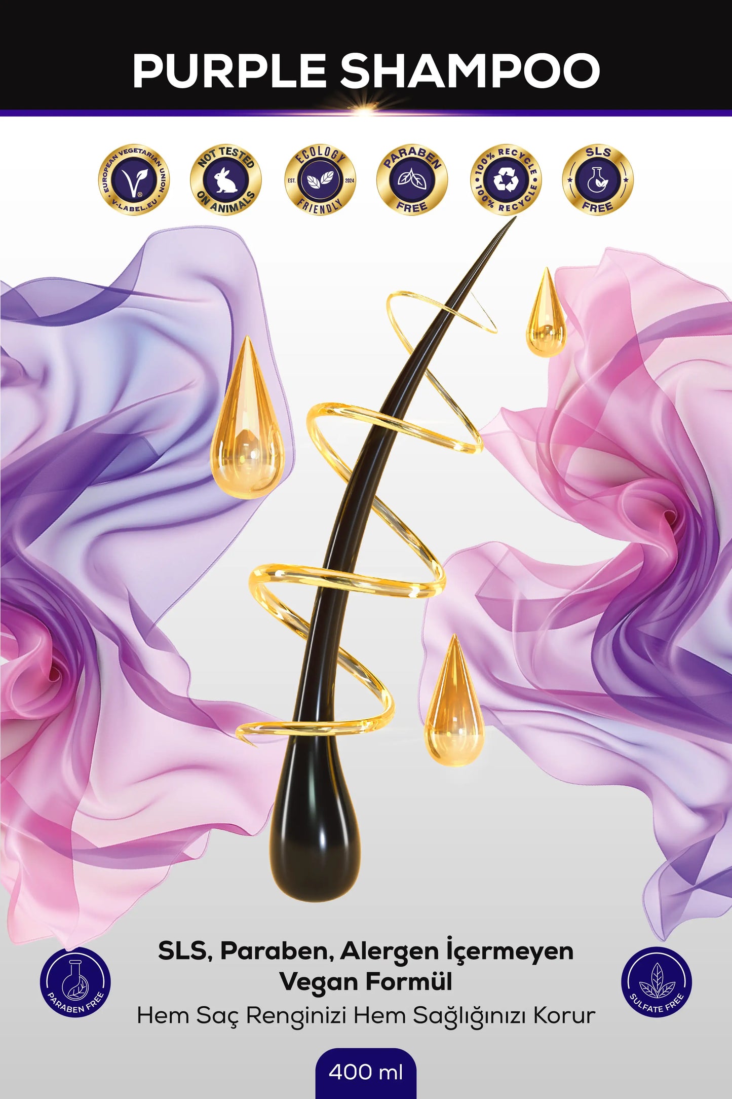 Turunculaşma Karşıtı Mor Şampuan 400 ml